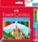 Цветни моливи "Замък" + 6/12 цвята + острилка Faber-Castell